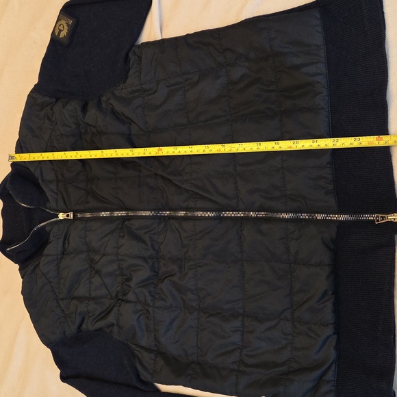 GUC Men's Belstaff Zip-Up Navy Sweater. Size Medium - Picture 3 of 8